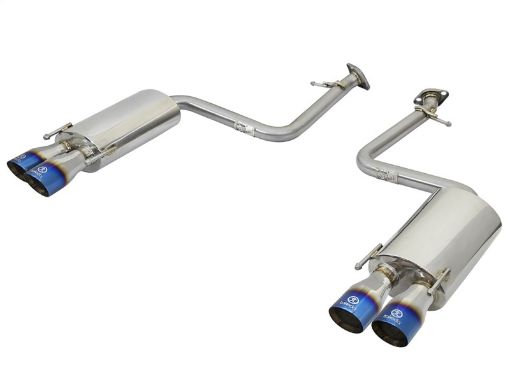 Bild på aFe Takeda 16 - 17 Lexus RC 200T 2.0L (t) 2in. SS Axle - Back Exhaust System wPolished Blue Tips