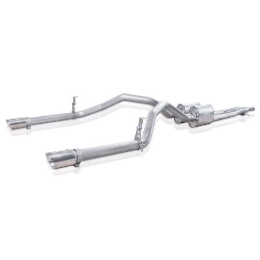 Bild på Stainless Works Chevy SilveradoGMC Sierra 2007 - 16 5.3L6.2L Exhaust Y - Pipe Under Bumper Exit