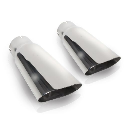 Bild på Stainless Works Flat Oval Exhaust Tips 2in Inlet (priced per pair)