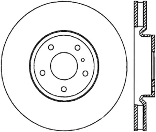 Bild på StopTech 03 - 04 Infiniti G3503 - 08 NIssan 350z Cryo Slotted Drilled Front Left Rotor (wBrembo)