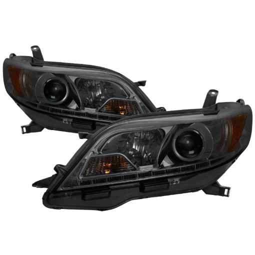 Bild på Spyder 11 - 14 Toyota Sienna Projector Headlights - DRL LED - Smoke PRO - YD - TSEN11 - DRL - SM