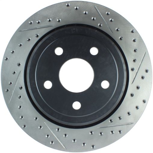 Bild på StopTech 12 - 15 Jeep Cherokee SRT8 Sport Slotted Drilled Rear Driver Side Brake Rotor