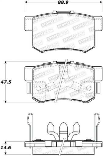 Bild på StopTech 05 - 16 Honda CR - V Street Rear Brake Pads