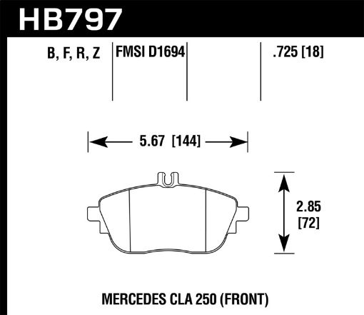 Bild på Hawk 17 Infiniti QX30 Performance Ceramic Street Front Brake Pads