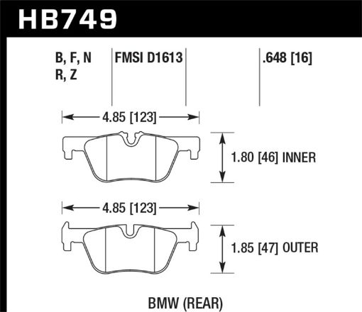 Bild på Hawk DTC - 80 13 - 16 BMW 328i Rear Brake Pads