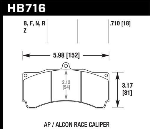 Bild på Hawk AP RacingAlcon Universal DTC - 70 Race Brake Pads