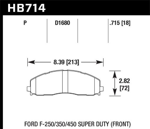 Bild på Hawk 15 - 17 Ford F - 250350 LTS Street Front Brake Pads