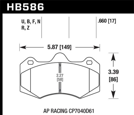 Bild på Hawk 2014 McClaren MP4 - 12C (Spider) DTC - 60 Rear Race Brake Pads