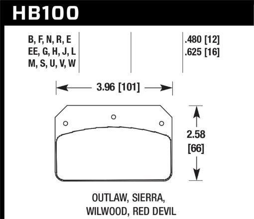 Bild på Hawk Wilwood DLOutlawSierra DTC - 50 Brake Pads