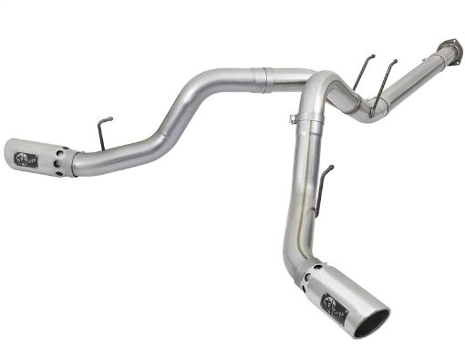 Bild på aFe ATLAS 4in DPF - Back Alum Steel Exhaust System wPolished Tip 2017 Ford Diesel Trucks V8 - 6.7L (td)