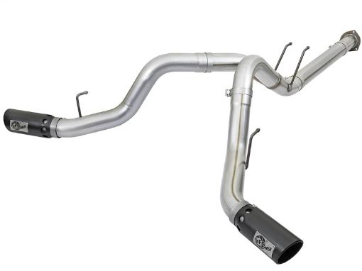 Bild på aFe ATLAS 4in DPF - Back Alum Steel Exhaust System wBlack Tip 2017 Ford Diesel Trucks V8 - 6.7L (td)