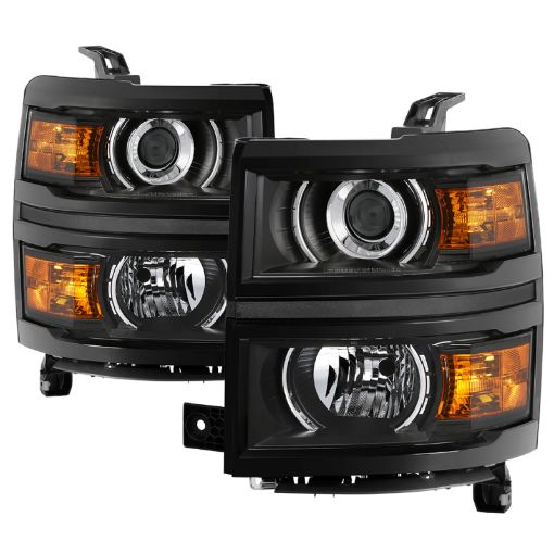 Bild på xTune Chevrolet Silverado 1500 14 - 15 (Non - HD) OEM Projector Headlights - Black HD - JH - CS14 - PJ - BK