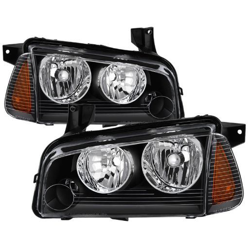 Bild på xTune Dodge Charger 05 - 10 (Non - HID) OEM Style Headlights w Corner 4pcs - Black HD - JH - DCH05 - SET - BK