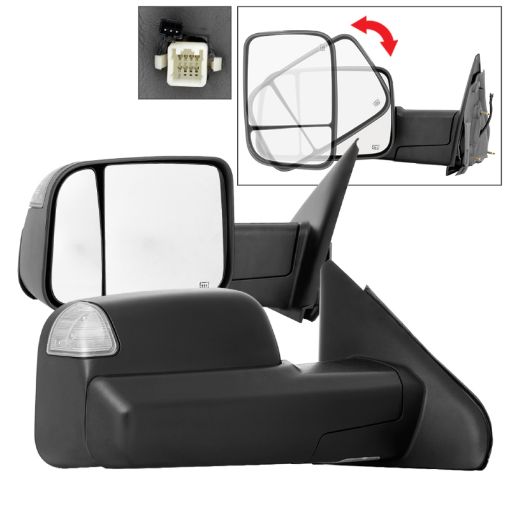 Bild på xTune Dodge Ram 02 - 09 G2 Manual Extendable Power Heated Mirror - MIR - DRAM02S - G2 - PW - SET