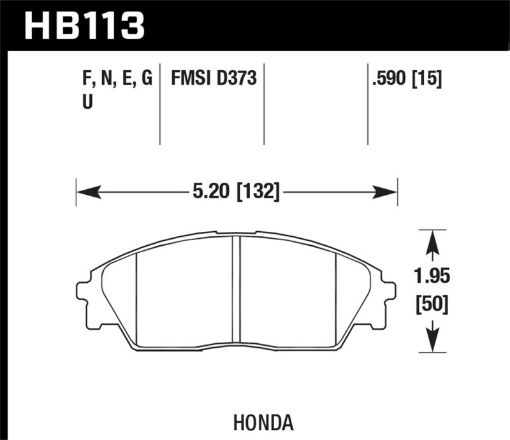 Bild på Hawk 88 - 91 Honda Civic RT 4WD DTC - 70 Front Race Brake Pads