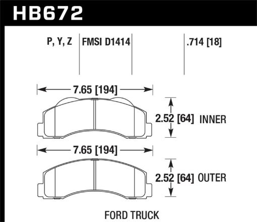 Bild på Hawk 10 - 14 Ford F - 150 Front Super Duty Brake Pads