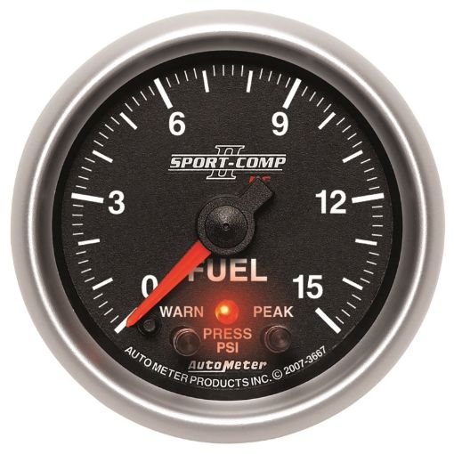 Bild på Autometer Sport - Comp II 2 - 116in 0 - 15 PSI Fuel Pressure Gauge