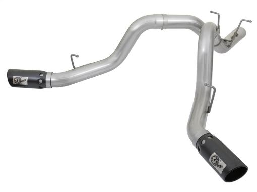 Bild på aFe ATLAS 4in DPF - Back Alum Steel Exhaust System wDual Exit Black Tip 2017 GM Duramax 6.6L (td)