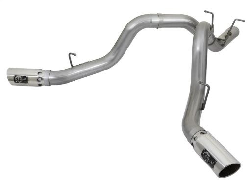 Bild på aFe Large Bore - HD 4in 409 - SS DPF - Back Exhaust wDual Polished Tips 2017 GM Duramax V8 - 6.6L (td) L5P