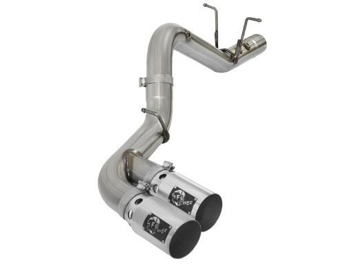 Bild på aFe Victory Series 4in 409 - SS DPF - Back Exhaust w Dual Polished Tips 2017 GM Duramax V8 - 6.6L(td) L5P