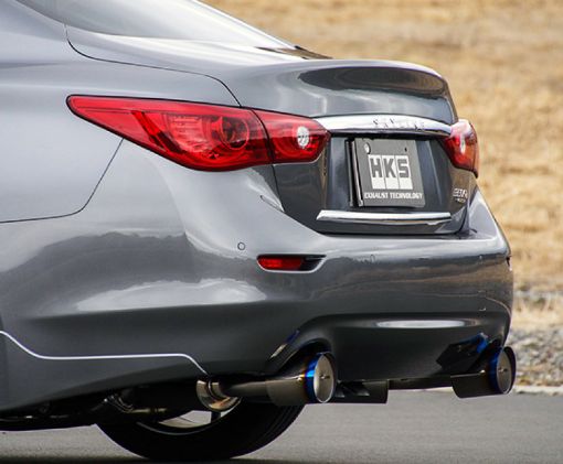 Bild på HKS Infiniti Q50 Hybrid VQ37 Dual Hi - Power Titanium Tip Catback Exhaust