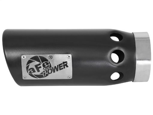 Bild på aFe Power Intercooled Tip Stainless Steel - Black 4in In x 5in Out x 12in L Clamp - On