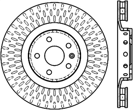 Bild på StopTech 09 - 15 Cadillac CTS - V Cryo Slotted Front Left Sport Brake Rotor