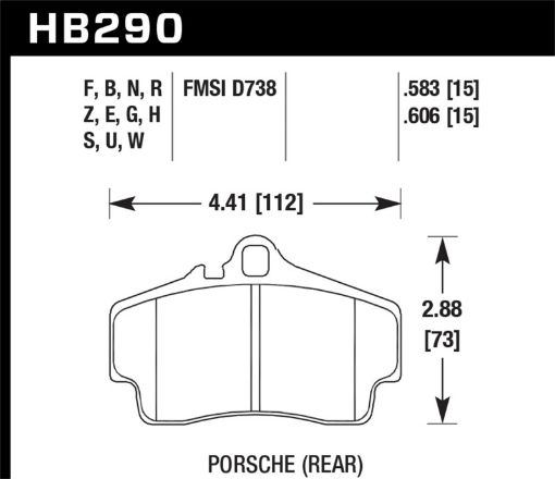 Bild på Hawk 98 - 10 Porsche 911 06 - 12 Porsche Cayman S Blue 9012 Race Rear Brake Pads