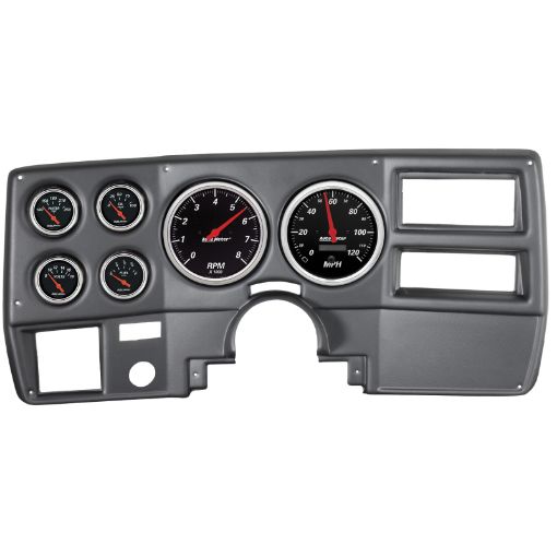 Bild på Autometer Designer Black 73 - 83 Chevy Truck Suburban Dash Kit 6pc Tach MPH Fuel Oil WTMP Volt