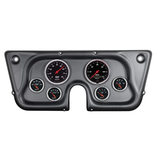 Bild på Autometer Designer Black 67 - 72 Chevy Truck CKK5Suburban Dash Kit 6pc TachMPHFuelOilWTMPVolt