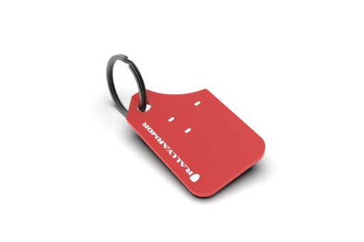 Bild på Rally Armor Mini UR Mud Flap Keychain - Red w White Logo