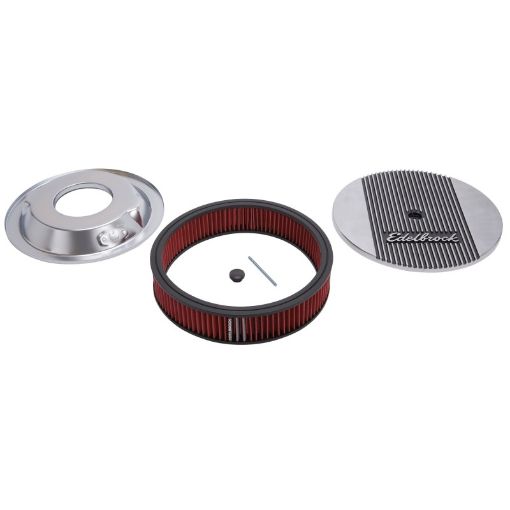 Bild på Edelbrock Air Cleaner Elite II 14In Diameter w 3In Element Standard Height Polished