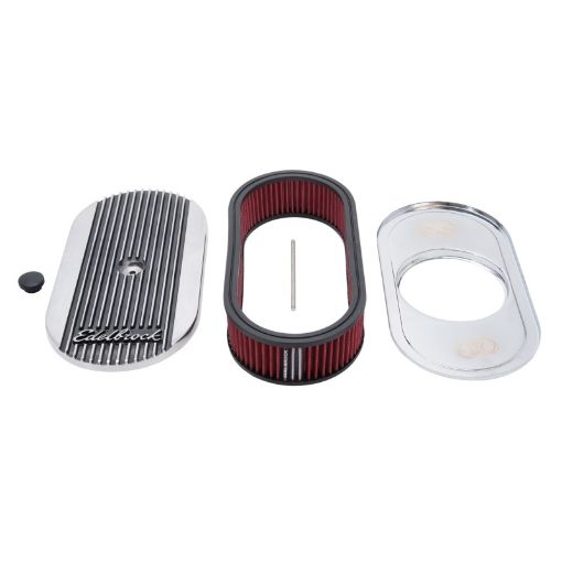 Bild på Edelbrock Air Cleaner Elite II Oval Single 4 - Bbl Carb 2 5In Red Element Polished