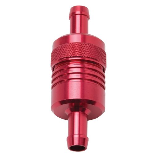 Bild på Edelbrock Fuel Filter Aluminum 3In X 01 18In 38In InletOutlet Red