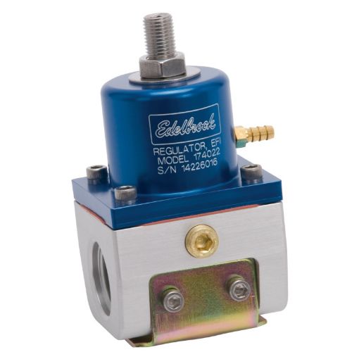 Bild på Edelbrock Fuel Pressure Regulator EFI 180 GPH 35 - 90 PSI - 10InOut - 6 Return BlueClear