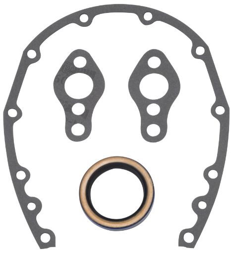 Bild på Edelbrock SBC Timing Cover Gasket And Oil Seal Kit