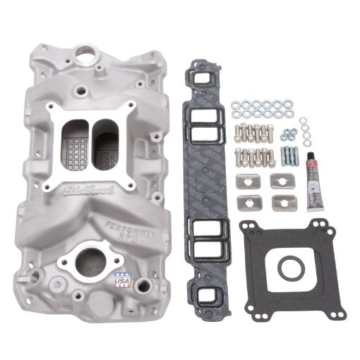 Bild på Edelbrock Manifold Installation Kit Performer RPM SBC 1957 - 1986 Natural Finish