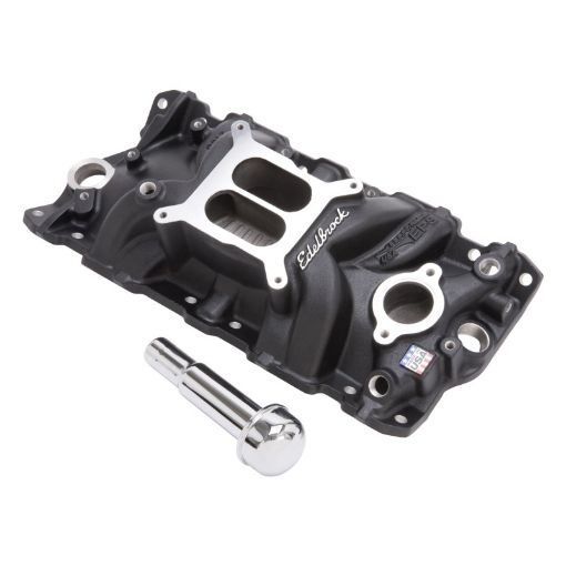 Bild på Edelbrock Intake Manifold Perf Eps SBC w Oil Fill Tube and Breather Black