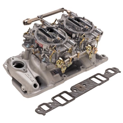 Bild på Edelbrock Performer RPM Dual - Quad Kit for 1986 And Prior SB - Chevy