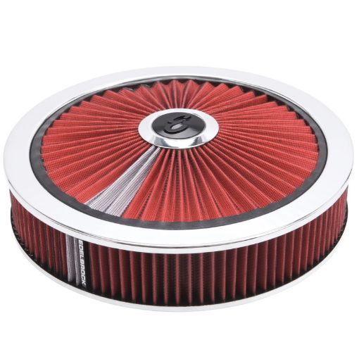 Bild på Edelbrock Air Cleaner Pro - Flo High - Flow Series Round Filtered Top Cloth Element 14In Dia X 3 125In