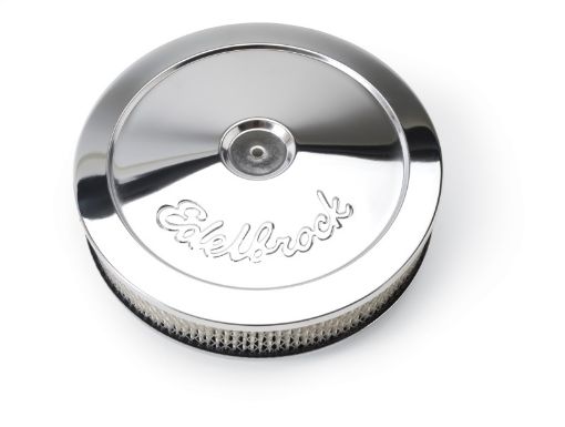 Bild på Edelbrock Air Cleaner Pro - Flo Series Round Steel Top Paper Element 10In Dia X 3 5In Chrome