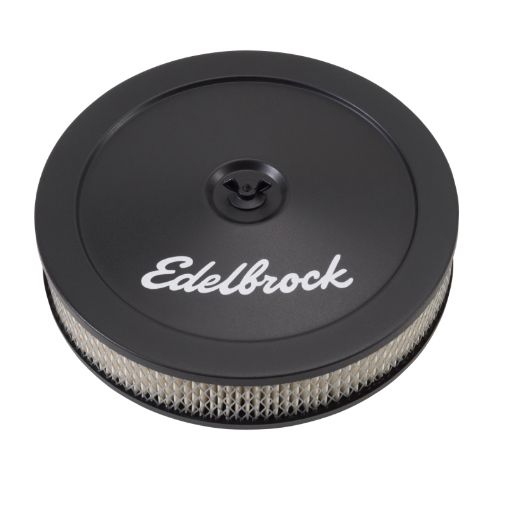 Bild på Edelbrock Air Cleaner Pro - Flo Series Round Steel Top Paper Element 10In Dia X 3 5In Black