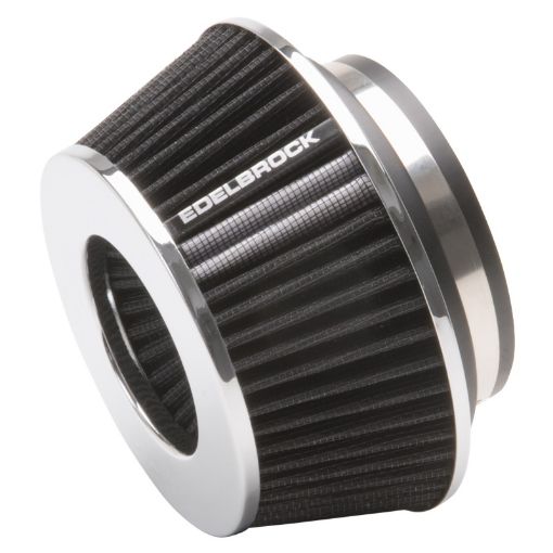 Bild på Edelbrock Air Filter Pro - Flo Series Conical 3 7In Tall BlackChrome