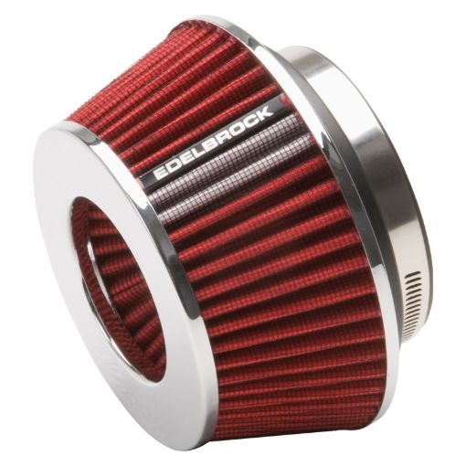 Bild på Edelbrock Air Filter Pro - Flo Series Conical 3 7In Tall RedChrome