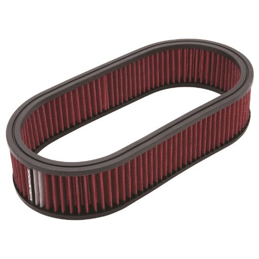 Bild på Edelbrock Air Cleaner Element Oval 2 5In Tall Red w White Strip