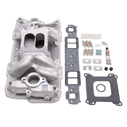 Bild på Edelbrock Manifold Installation Kit Performer RPM Air - Gap SBC 1957 - 1986 Natural Finish