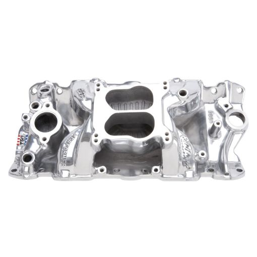 Bild på Edelbrock SBC Perf Air Gap Manifold Polished