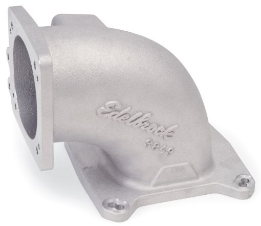 Bild på Edelbrock High Flow Intake Elbow 95mm Throttle Body to Square - Bore Flange As - Cast Finish