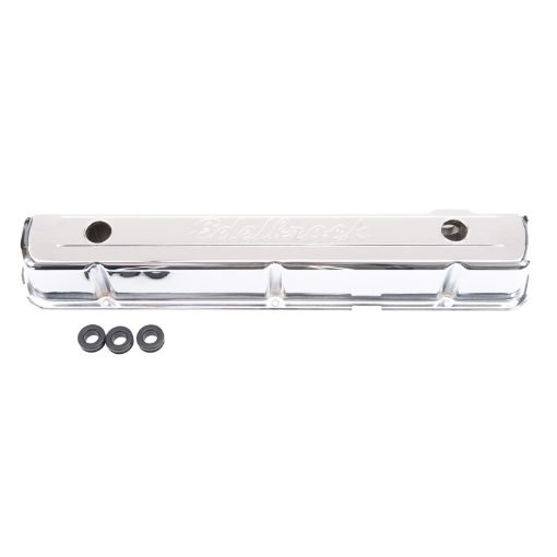 Bild på Edelbrock Valve Cover Signature Series Chevrolet 1962 - 2001 194 - 292 CI Inline 6 Chrome