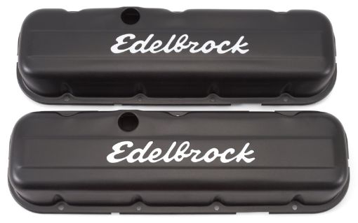 Bild på Edelbrock Valve Cover Signature Series Chevrolet 1965 and Later 396 - 502 V8 Low Black